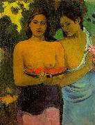 Paul Gauguin Two Tahitian Women with Mango China oil painting reproduction